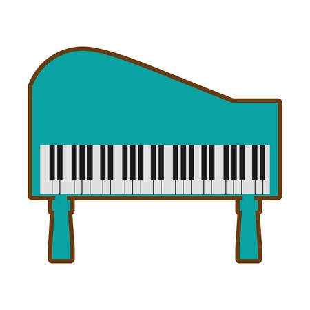 cartoon green piano keyboard instrument music vector illustration eps 10のイラスト素材