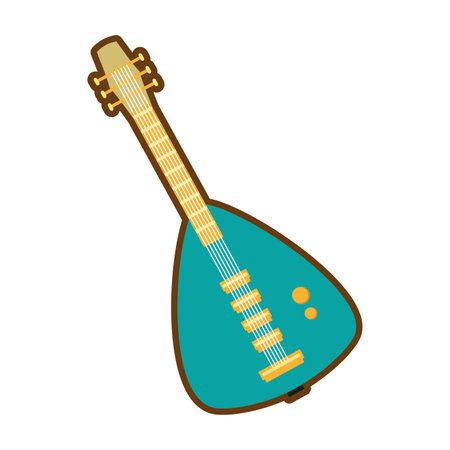 cartoon green electric guitar bass instrument icon vector illustration eps 10のイラスト素材