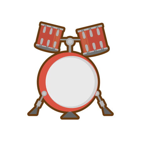 cartoon drum kit precussion musical vector illustration eps 10のイラスト素材