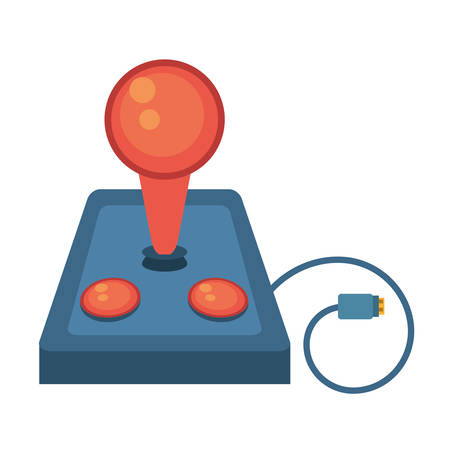 joystick controller retro game cable vector illustration eps 10のイラスト素材
