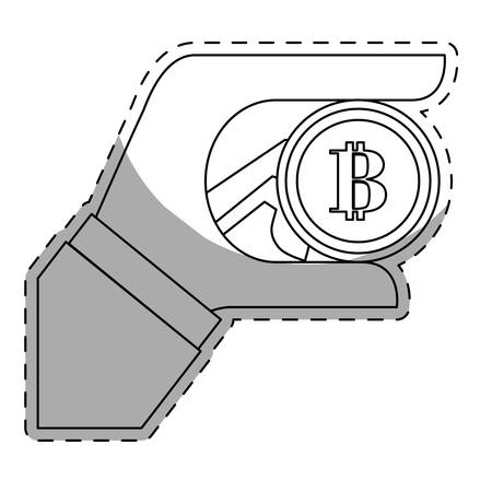 coin with letter b money related icon image sticker vector illustration designのイラスト素材