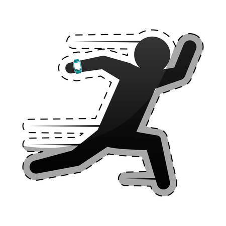 heart rate wrist monitor icon image vector illustration designのイラスト素材