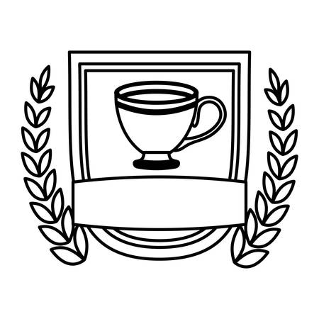 coffee related emblem image vector illustration designのイラスト素材