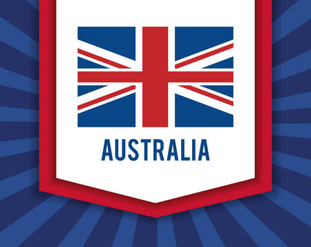 national flag australia related emblem image vector illustration designのイラスト素材