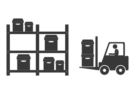 package delivery and logistics related pictogram icon image vector illustration designのイラスト素材