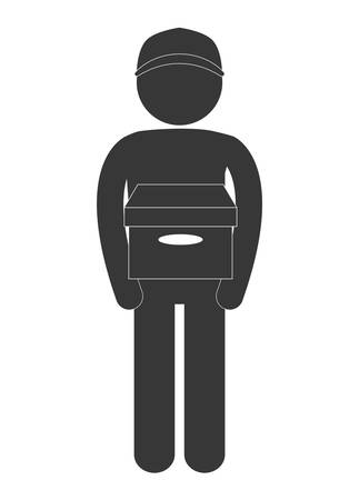package delivery and logistics related pictogram icon image vector illustration designのイラスト素材