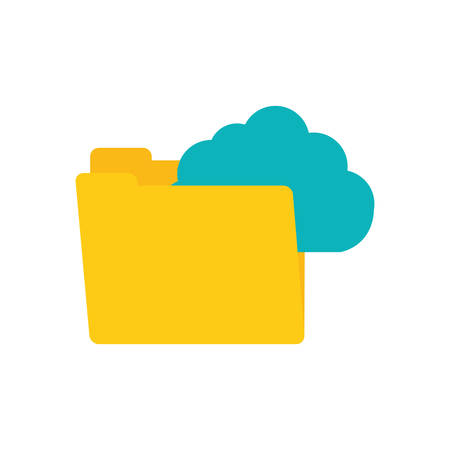 folder data clouds system technology connect vector illustration eps 10のイラスト素材