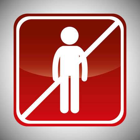 men forbidden icon image vector illustration designのイラスト素材