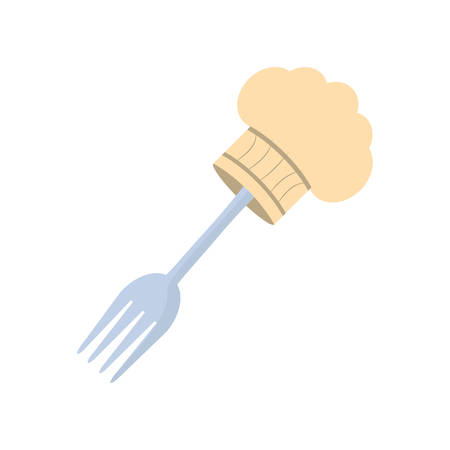 fork hat chef cook utensil vector illustration eps 10のイラスト素材