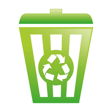 Green recycleng basket image design, vector illustrationのイラスト素材