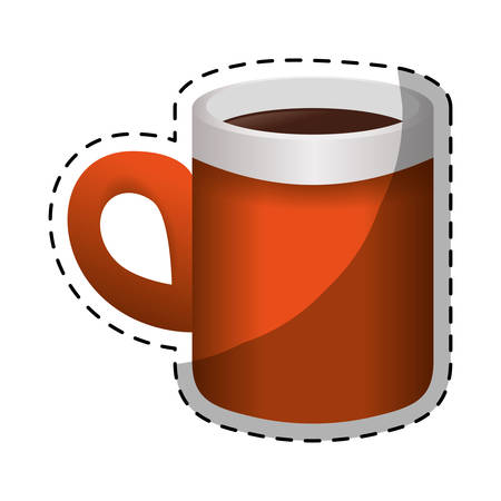 Orange coffee cuppa design image, vector illustrationのイラスト素材