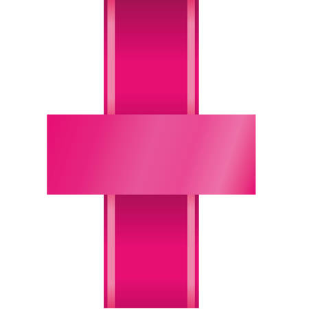 pink ribbon emblem image vector illustration designのイラスト素材