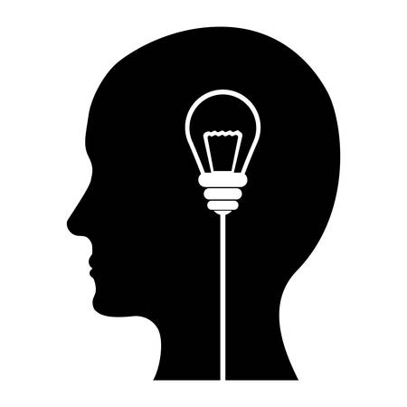 Black thoughts and ideas image design, vector illustrationのイラスト素材