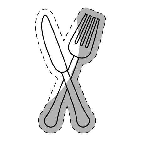 knife and fork cutlery icon image vector illustration designのイラスト素材