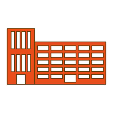 monochrome city building icon image vector illustration designのイラスト素材