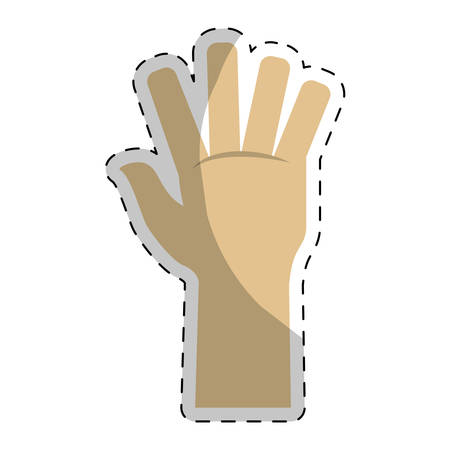 Hand open image icon design, vector illustrationのイラスト素材