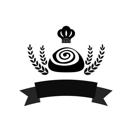 Sweet roll bread icon vector illustration graphic designのイラスト素材