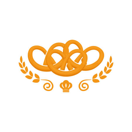 Pretzel german snack icon vector illustration graphic designのイラスト素材