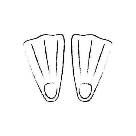 Diving fins isolated icon vector illustration graphic designのイラスト素材