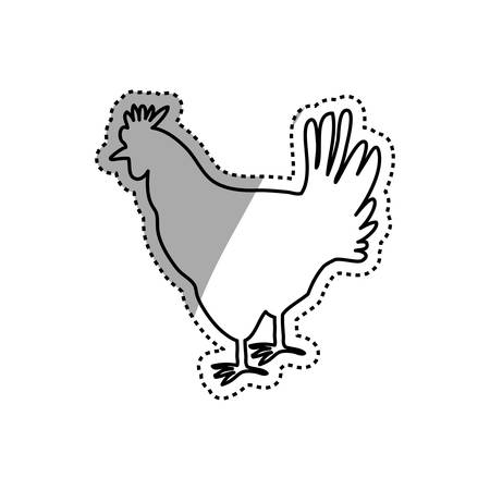 Chicken meal silhouette icon vector illustration graphic designのイラスト素材