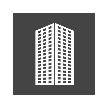 contour city building line sticker image icon, vector illustrationのイラスト素材