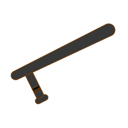 gray police baton icon design, vector ilustrationのイラスト素材