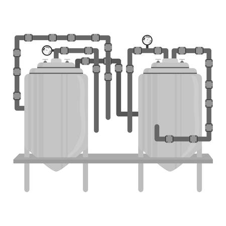 beer tanks icon image design, vector illustrationのイラスト素材