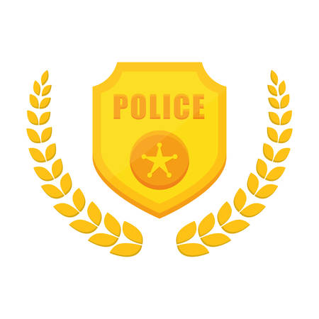 police related  emblem image vector illustration designのイラスト素材