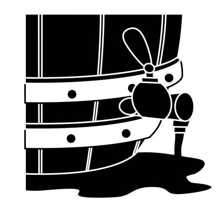 black beer dispensers icon image design, vector illustrationのイラスト素材