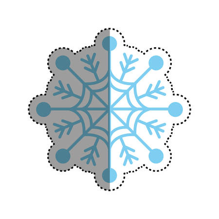 Snowflake winter symbol icon vector illustration graphic designのイラスト素材