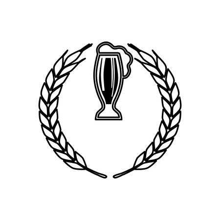 Beer and brewery concept icon illustration graphic designのイラスト素材