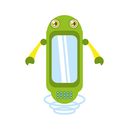 green robot technology innovation vector illustrationのイラスト素材