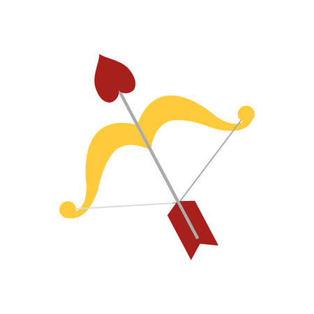 lovely bow arrow heart love vector illustration eps 10のイラスト素材