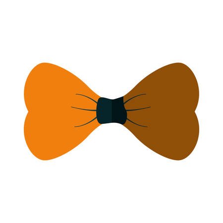 yellow bowtie man father day party shadow vector illustration eps 10のイラスト素材