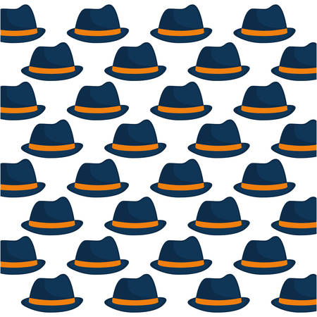 blue and yellow hat father day seamless pattern vector illustration eps 10のイラスト素材