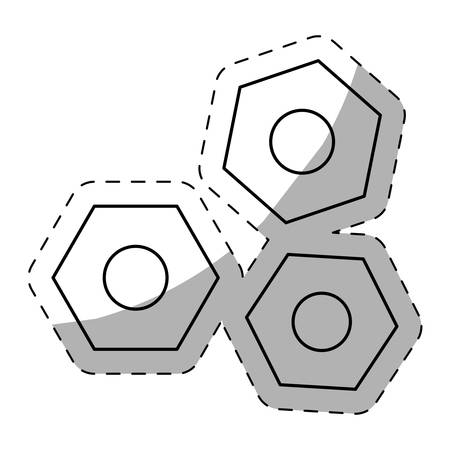 three gears icon image vector illustration designのイラスト素材