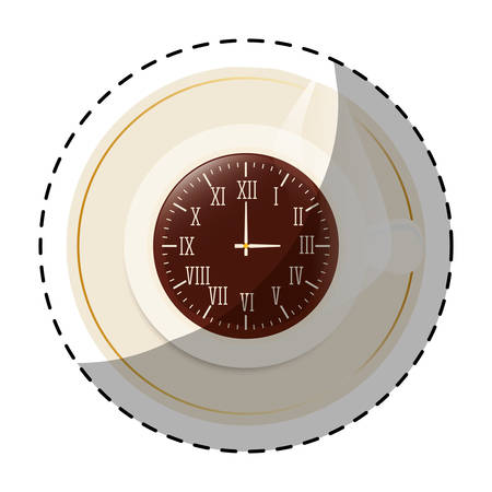 wall clock icon image design, vector illustrationのイラスト素材