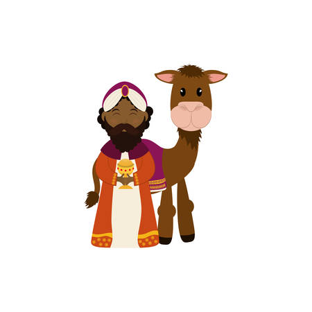 Three wise man cartoon icon vector illustration graphic designのイラスト素材