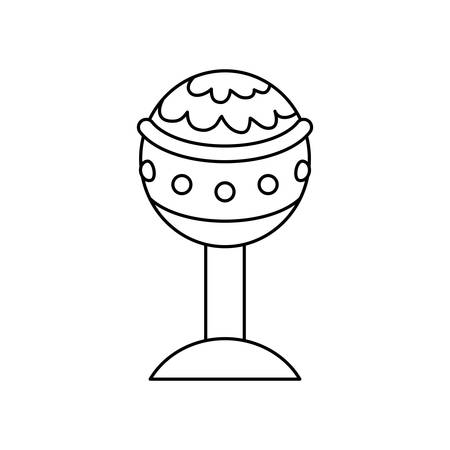 Golden chalice isolated icon vector illustration graphic designのイラスト素材