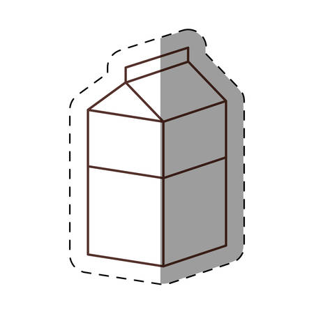 box carton milk juice cut line vector illustration eps 10のイラスト素材