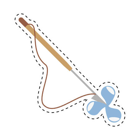 harpoon weapon fishing water cut line vector illustration eps 10のイラスト素材