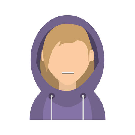 people young man with jacket hat image, vector illustration designのイラスト素材