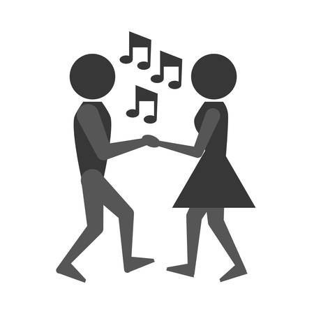 people dancing icon design, vector illustration imageのイラスト素材