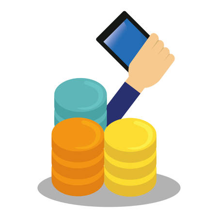 distributed database icon image design, vector illustrationのイラスト素材