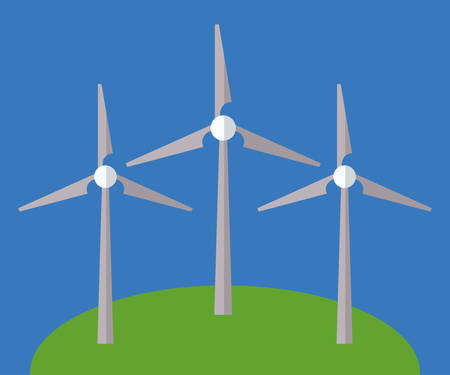 wind turbine renewable energy or electricity sources icon image vector illustration design
