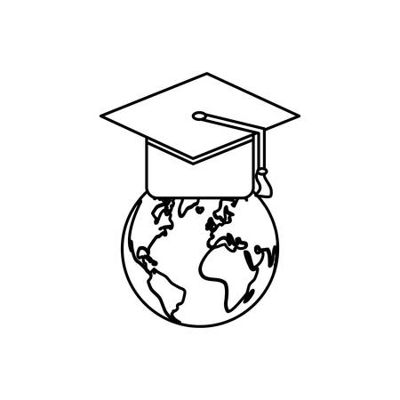 Student graduation hat icon vector illustration graphic designのイラスト素材