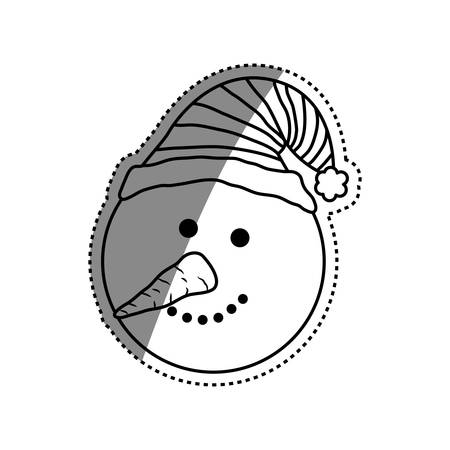 Christmas snowman cartoon icon vector illustration graphic designのイラスト素材