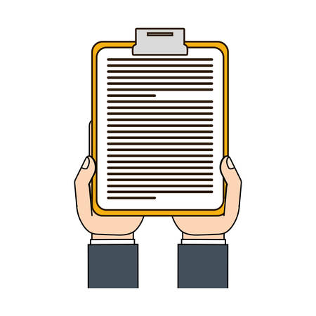 clipboard in the hands icon image, vector illustration designのイラスト素材