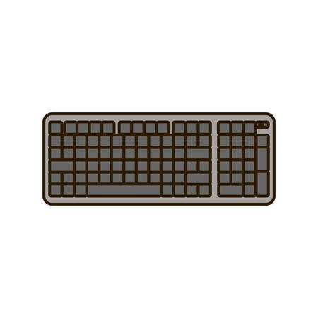 black keyboard icon image, vector illustration designのイラスト素材