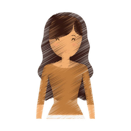 people casual woman cloth icon, vector illustrationのイラスト素材